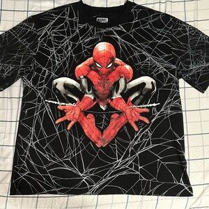 Marvel Spider-Man Black and Red Web Kids Tee